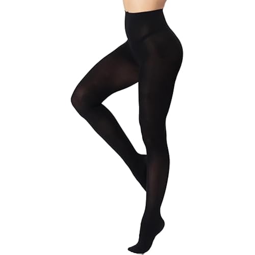 DUCMODA Womens 80 Denier Opaque Tights, Women's Soft Solid Color Footed Pantyhose, High Waist Stocking with 30+ Colors