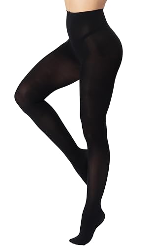 DUCMODA Women's 80 Denier Tights Semi-Opaque Comfort Waistband Fine Tights