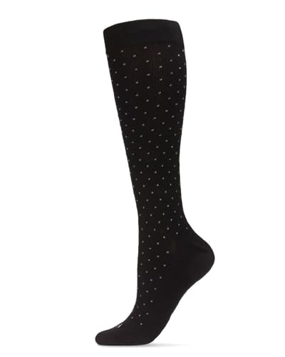 Image of MeMoi Wellfit Unisex Multi-Striped Cotton Blend 15-20mmHg Graduated Compression Socks