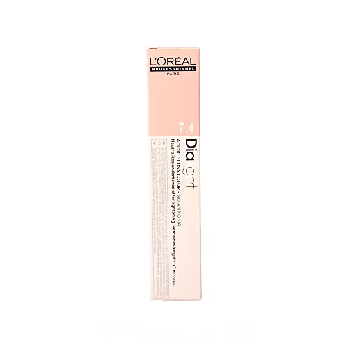 L'Oréal Professionnel DiaLight 7.4 Colorazione Biondo Rame Senza Ammoniaca, 50 ml