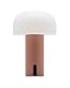 LUUK Studio NEU LED Pilz-Lampe, spritzwasserfest IP 44 geeignet für Garten, Terrasse und Balkon, lange Leuchtdauer, kabellos & wiederaufladbarer Akku, Matt Rosa