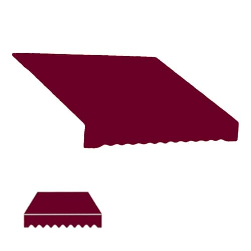 Toldo retráctil de repuesto para terraza, parasol manual para restaurante y balcón, color borgoña, 450 x 250 cm, 4 x 3 m, 4 x 2,5 m, 3,5 x 2,5 m