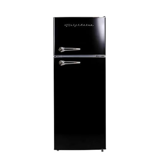 Frigidaire EFR786 Retro Apartment Size Refrigerator with Top Freezer - 2 Door Fridge with 7.5 Cu Ft of Storage Capacity, Adjustable Spill-Proof Shelves, Door & Crisper Bins, Black