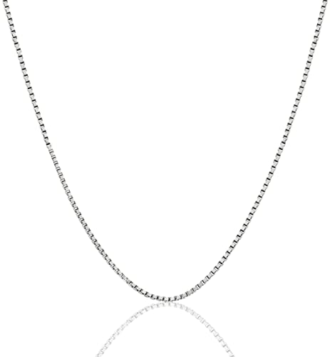 Savlano 925 Sterling Silver Solid 1.5MM Box Chain Necklace For Women & Men - Made in Italy Comes With a Gift Box