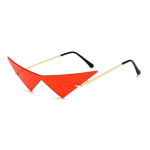 Image of willochra Triangle One Piece Frameless Sunglasses For Women Trendy Ocean Lens Sun Glasses Men Party Prom Sunglasses
