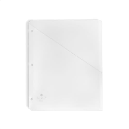 Smead Organized Up Poly Translucent Slash File Jacket, Three-Hole Punched, Letter Size, Clear, 10 Count