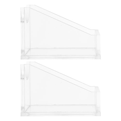HEALSOPTHY 2pcs Tilted Serum Holder Rack Acrylic Lab Reagent Storage Organizer Stand for Chemical Bottle Shelf Home School Scientific Research