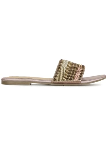 Image of Bata Marie Claire LYNN FLATS E 23 Women Mule Slipper In BROWN