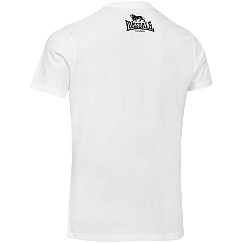 Lonsdale T-Shirt Logo - Camiseta Hombre, Color Blanco, Talla X-Large