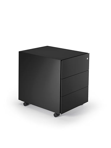 ✅ POP: cassettiera scrivania in metallo con ruote, solida, moderna e dal design minamal utilizzabile come armadietto da cancelleria ufficio, comodino, mobile scrivania ideale per per riporre e organizzare oggetti e documenti.