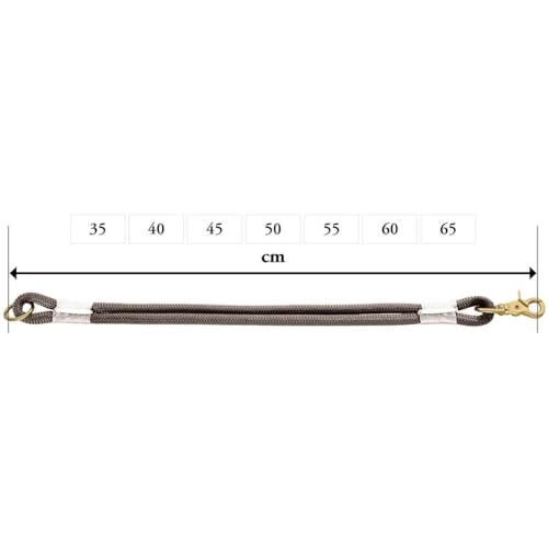 HUNTER Oss Halsung, Halsband für Hunde, Tau, Seil, Messing-Karabiner, Maritim, Rot, M-L