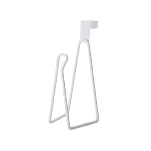 Volakebeing Soporte de papel higiénico de acero inoxidable para instalación sobre el tanque, diseño colgante que ahorra espacio, compatible con armarios de agua estándar (blanco)