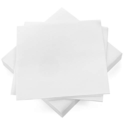 White Paper Napkins for Everyday Use. Our Bulk Disposable Lunch Napkins are Ideal for Your Kitchen Table. Thick, Heavy, Eco-Friendly, Compostable and Biodegradable Luncheon Napkins. (100 Pack) - Thumbnail 6