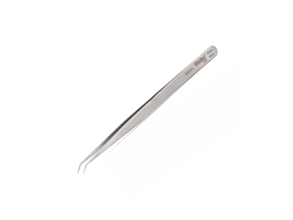 Erem Weller Erem 65ASA Stainless Steel Curved Micro Fine Anti Magnetic Tweezer, 5.5" Overall Length