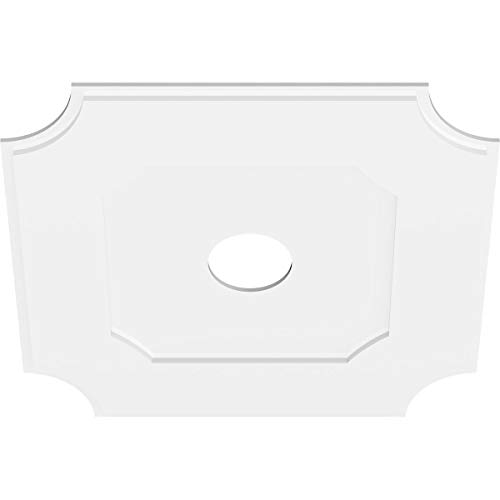 Image of Ekena Millwork CMP34LE-06000 Locke Architectural Grade PVC Contemporary Urethane Ceiling Medallions 34 inchOD x 6 inchID x 20 1 /4 inchC x 1 inchP