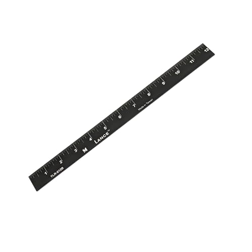 LANCE 12" Black Anodized Left/Right TOP Edge Rule