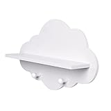 Ampliamente utilizado: perfecto para almacenar y mostrar libros, juguetes, coleccionables, plantas, lámparas de flores y otros para embellecer pared..También hay ganchos en parte inferior del estante, puede usarlo como un conveniente colgador de pared y un organizador de llave.