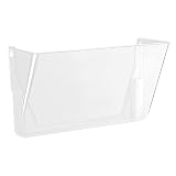 Amazon Basics Expandable Plastic Wall File Organizer, Hanging File Holder, Letter Size, 1-Pocket, Clear, Space...
