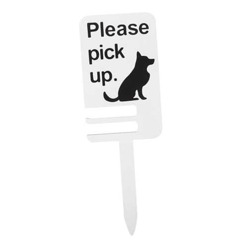 GALPADA お用木製ステーク付き犬ふん禁止標識 おしゃれなガーデン装飾 ペットの排泄物後始末促進 環境美化と責任喚起に