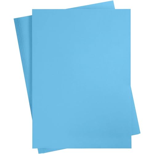 Tonkarton, A2, 420 x 600 mm, 180 g, klares Blau, 10 Blatt