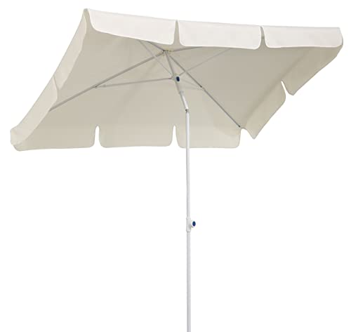 Schneider Sonnenschirm Ibiza, natur, 180 x 120 cm rechteckig, 682-02, Gestell Stahl, Bespannung...