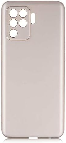 Zore oppo ile uyumlu Reno 5 Lite Kılıf Premier Silikon Kapak Gold