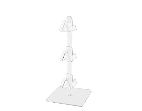 Marketing Holders 6 Pack Eyewear Holder Tabletop Organizer Stand Holds 3 Pairs of Sunglasses or Eyeglasses Clear Acrylic with Square Base for Boutiques Gift Shops Opticians and Retail Stores