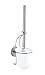 Produktbild WENKO Vacuum-Loc Wand WC-Garnitur Milazzo, Toilettenbürste mit Bürstenhalter, Befestigen ohne Bohren, Verchromtes Metall/Kunststoff, 10 x 36,5 x 12 cm, Weiß