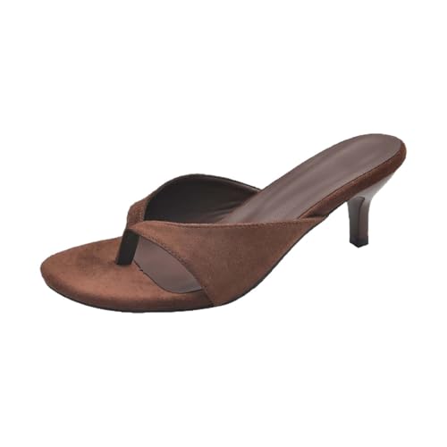 Sandales à talon noir pour femme avec bout ouvert et design mules d'été légères