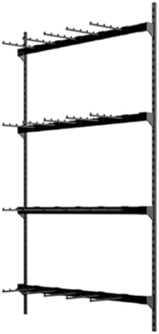 Wall-Mounted Underwear Display Stand - Metal Garment Rack for Retail - Commercial Clothing Store Shelf for Bras, Shorts, Socks & Hats - Stylish Black, 150x150cm