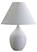 House Of Troy GS400-EG Scatchard - 28" One Light Stoneware Table Lamp, Eggplant Finish with Cream Linen Hardback Shade