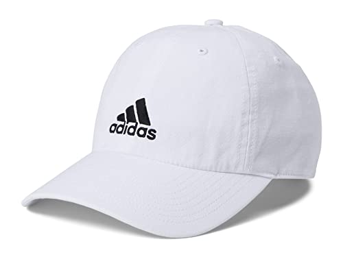 adidas Kids-Boy's/Girl's Relaxed Adjustable Fit Cap, White/Black, One Size