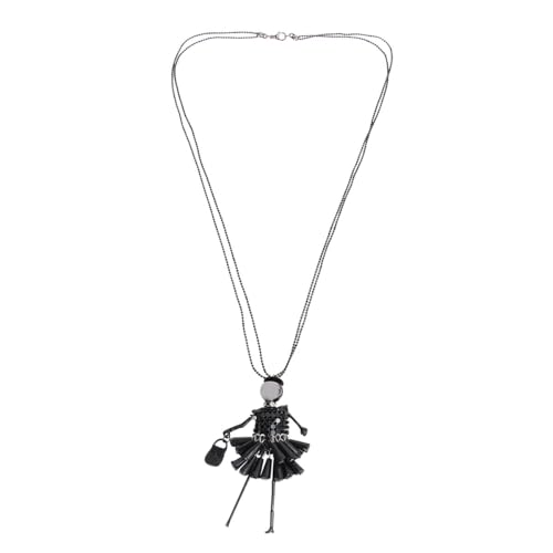 LIGIGWASH Collier Pendentif Fille Fantaisie en Cristal Multicolore, Long Sautoir Métal Alliage Léger, Bijou Femme Élégant pour Fête Plage Voyage, Couleur...