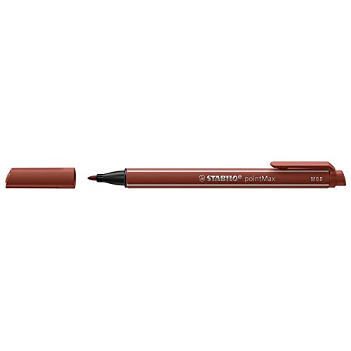 Stylo-feutre STABILO pointMax marron pour écrire sans bavure et organiser vos cahiers