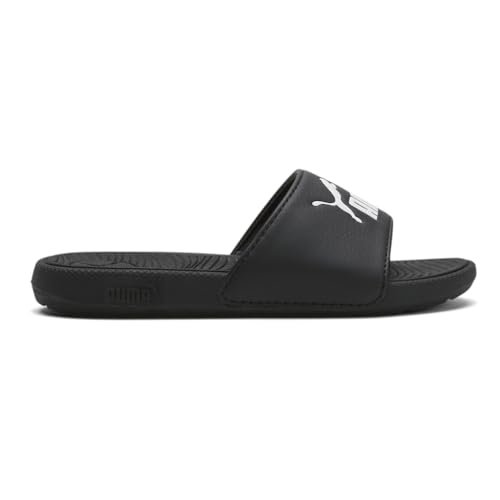 PUMA Cool Cat Sandal Slides Sandal Slides,V2 Black White, 13 US Unisex Little Kid