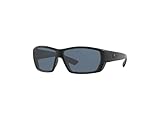 Costa Tuna Alley 6S9009 900901 62MM 01 Blackout/Grey 580P Plastic Polarized Rectangle Sunglasses for Men + BUNDLE with Designer iWear Eyewear Kit