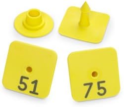 Allflex Numbered Piglet Male Tags - 51-75 Yellow - C31224(C)N