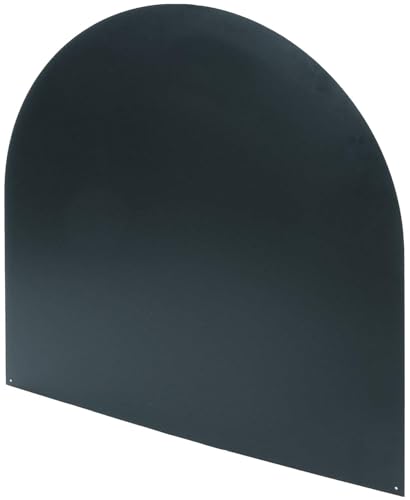 Briconess.com Plaque de protection en fer pour poêles et cheminées - demi-ronde 74x74 cm - 8.4 kg