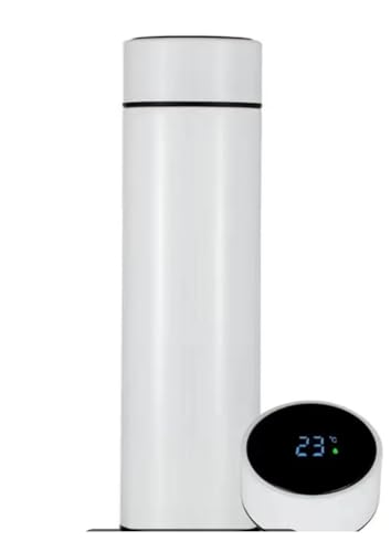Smart Cup 500 ml Edelstahl Thermosflasche Vakuum Thermosflasche mit intelligenter Temperaturanzeige Weiß