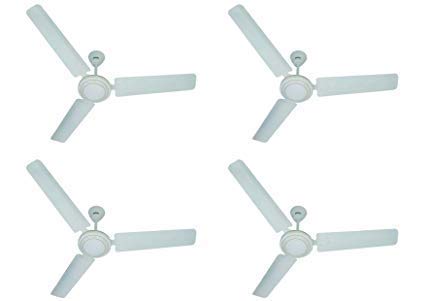 Usha Swift [Rich White] Ceiling Fan 1200 MM [48 Inch], Pack Of 4 Fan.