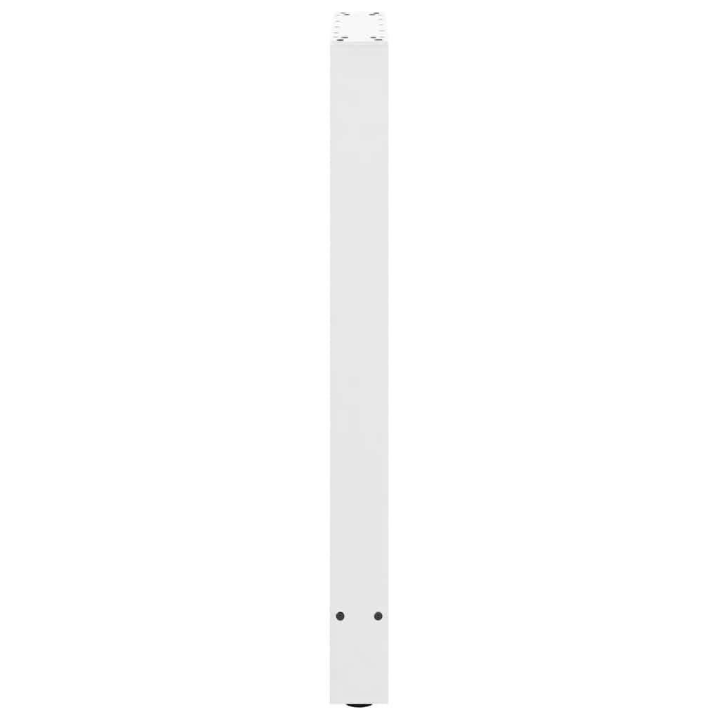 Lot de 2 pieds de table de bar blancs, 40 x 90-91 cm, patins de table en acier, structure de table stable pour tables mange-debout et bricolage, avec vis et pieds de nivellement réglables