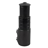 Azarxis Aluminium Alloy Handlebar Riser 123 mm Extension Stem MTB Fork Stem Extend Riser for 1-1/8 Inch 28.6 mm BMX Road Bike (Pure Black, 12.30)