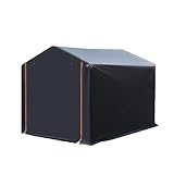 Jshigogo サイクルハウス 自転車テント 1-3台収納 バイクガレージ サイクルガレージ 自転車置き場 屋外 ガレージテント バイクシェルター 大型バイク格納 高耐久鋼フレーム UV加工シート・遮熱・撥水加工 雨よけ 家庭・アウトドア・戸外用 (120*188*165cm,ブラック) [並行輸入品]