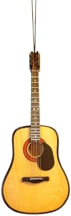 Broadway Gifts 5 Inch Natural Wood String Guitar Christmas Ornament image 2