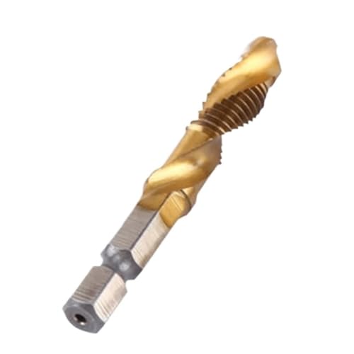 Juego de brocas para grifo de 12 piezas con rosca métrica M3 a M10 y vástago hexagonal de alta dureza
