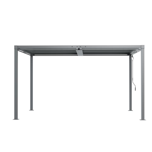 SAILARY Louvered Pergola 10 x 13 Outdoor Pergola with Wind-Resistant Thickened Frame Aluminum Patio Pergola with Adjustable Louvers Roof Hardtop Gazebo for Deck Garden Backyard Gray