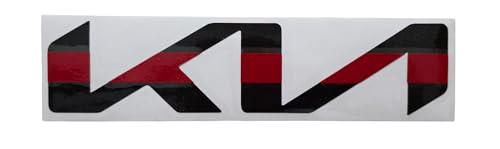 Image of Reflective Emblem Overlay-Red-for KIA - One Size only