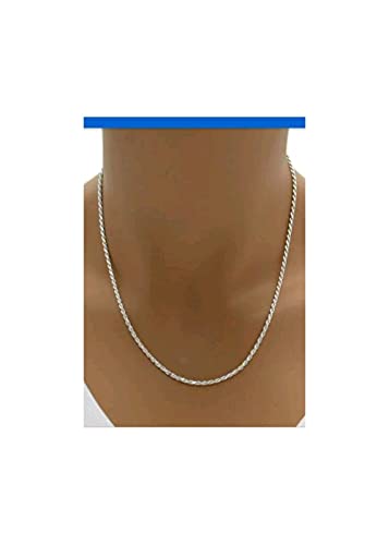 925 Sterling Silver Diamond Cut Rope Chain Necklace, 1.5MM - 3.5MM Braided Rope Chain Neclace, Sterling Silver Necklace,silver chain made in italy4