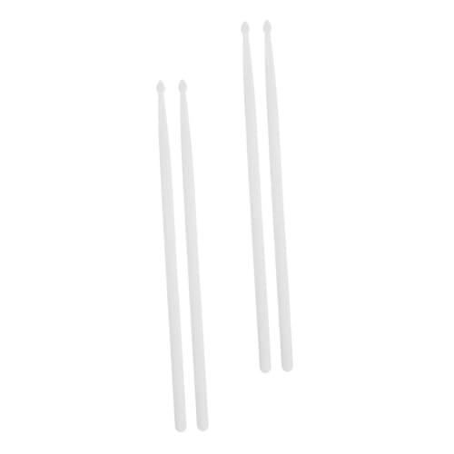 Juego de 4 Baquetas fluorescentes para batería, ligeras y antideslizantes, para kits de batería, cajas de jazz, portátiles para práctica y presentaciones