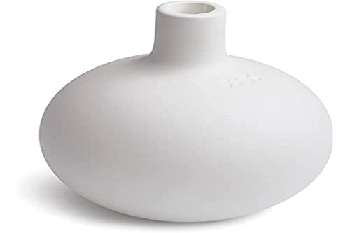 Kähler Globo Kerzenhalter Weiß - Höhe 16,5 Cm, Durchmesser 15 Cm, Aus Dänischer Keramik